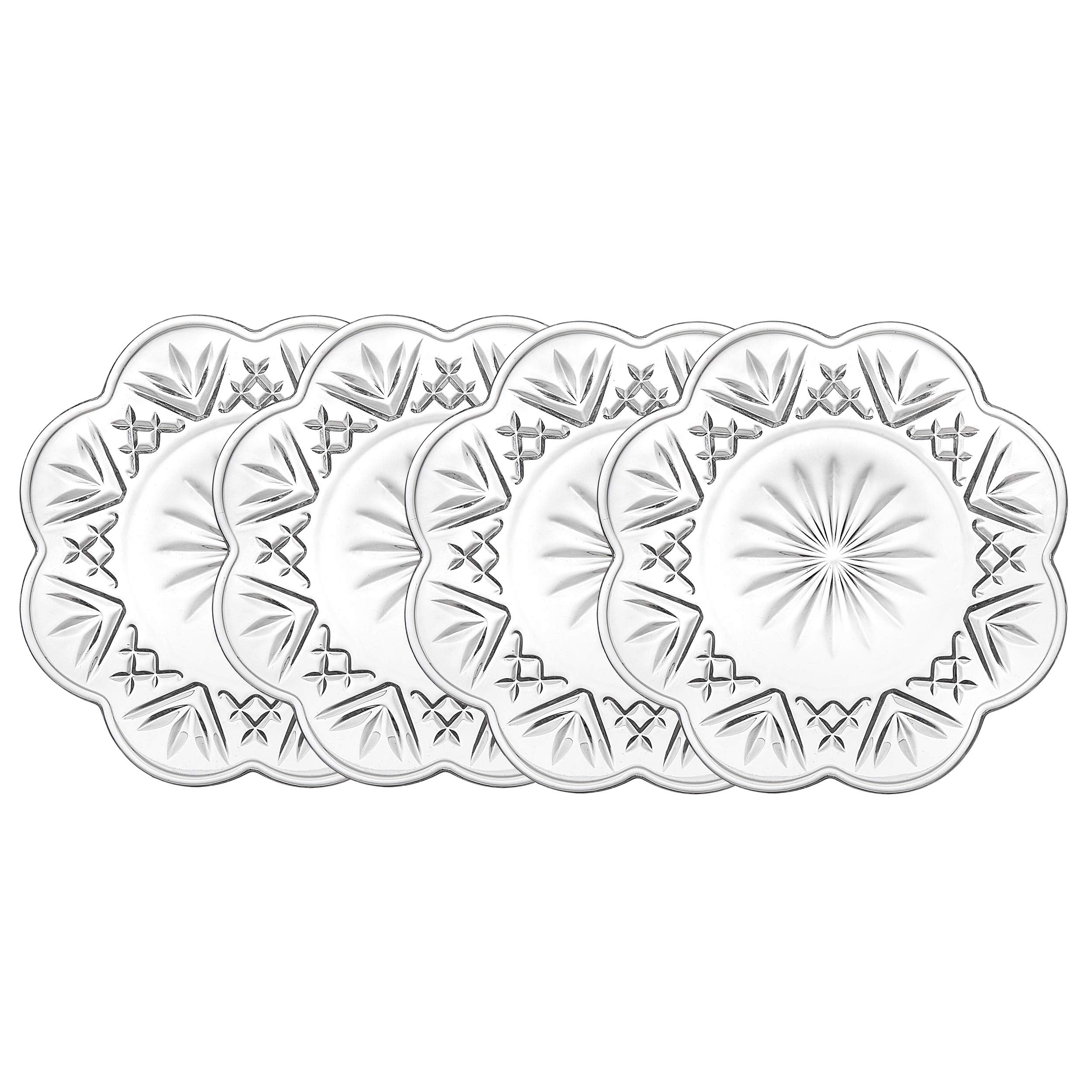 Godinger Dublin canape plates set viewed from above, ideal for entertaining with crystal sparkle