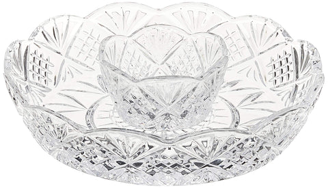 Godinger Dublin 8-inch chip and dip platter ideal for chips and salsa at gatherings