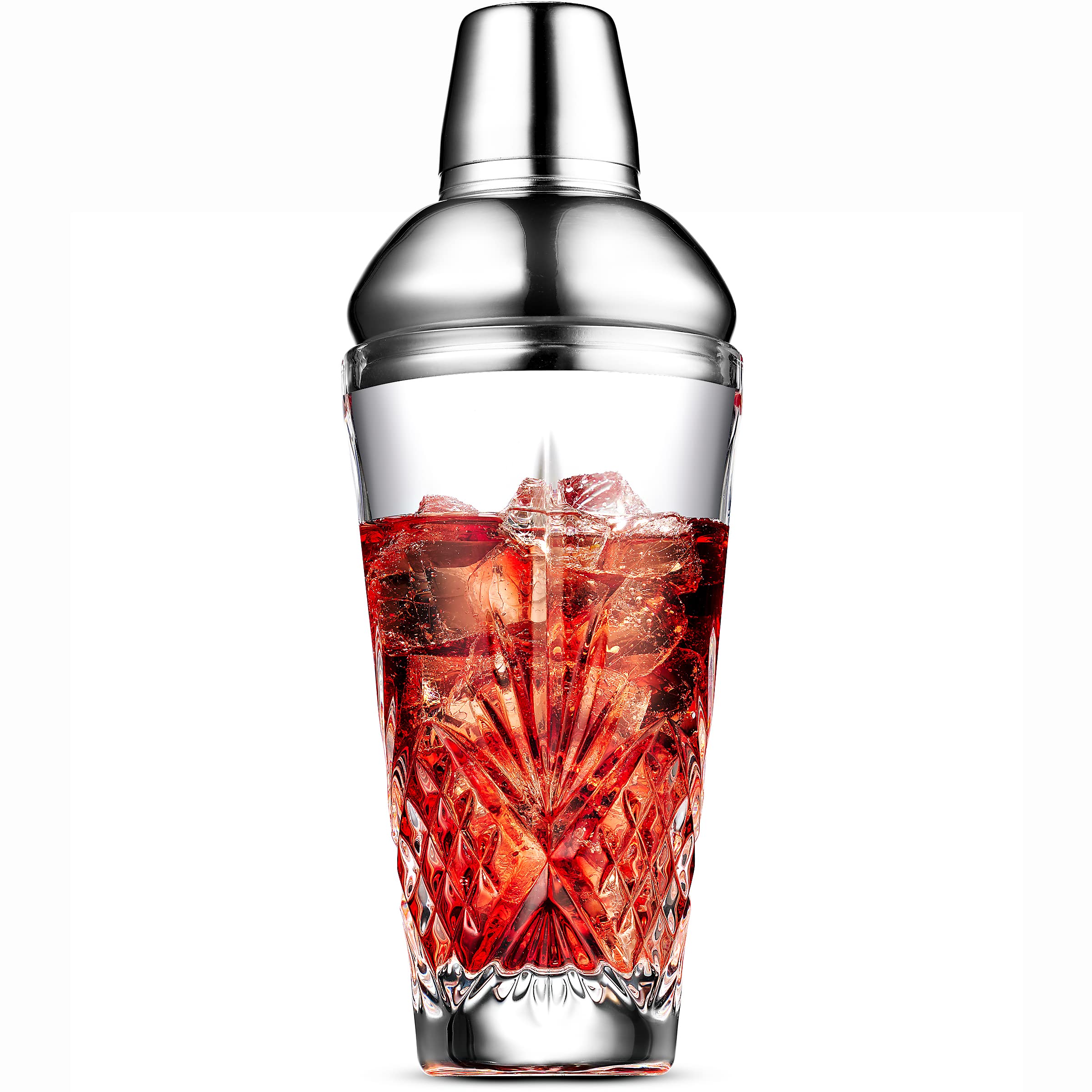 Godinger Dublin crystal martini shaker packaging display ideal as a gift