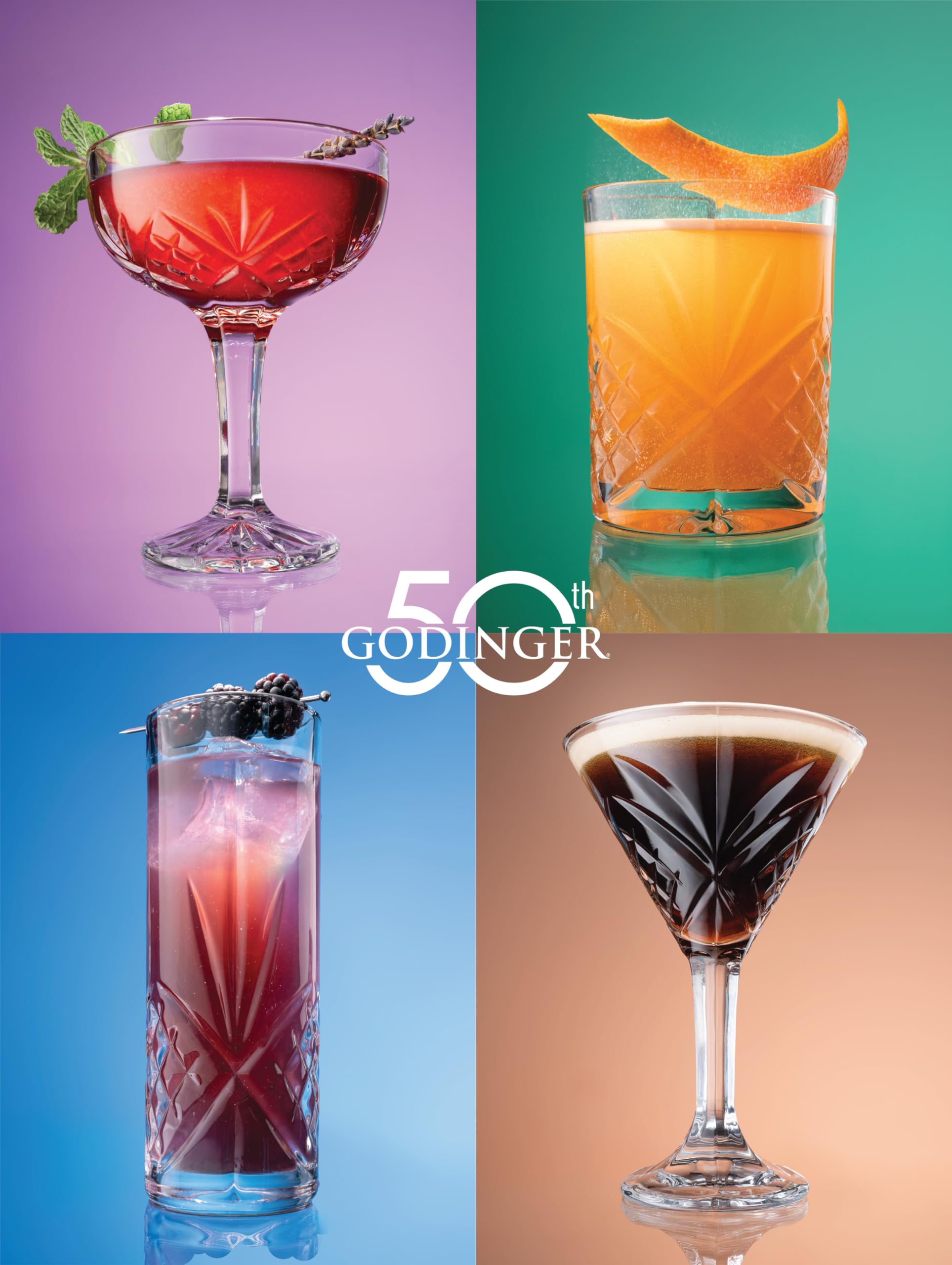 Godinger Dublin 16 oz glass set, elegant cuts for entertaining beverages.