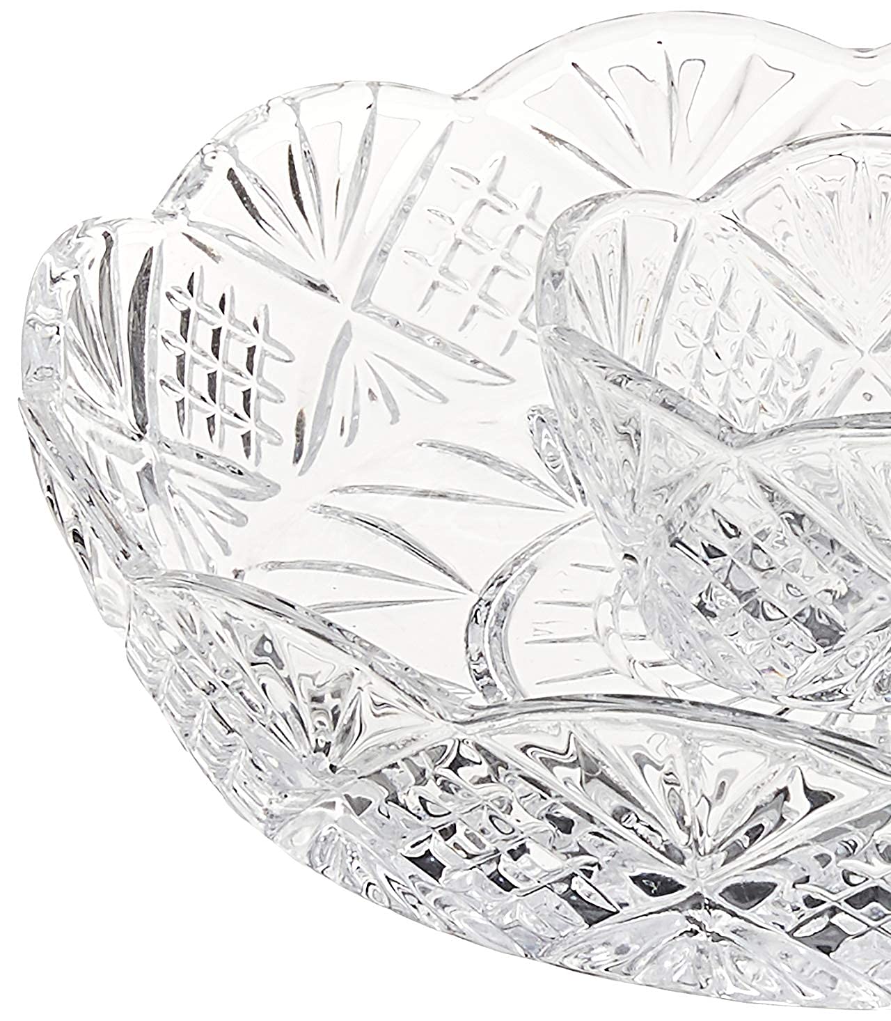Godinger Dublin serving platter coordinates with Dublin barware for a polished tablescape
