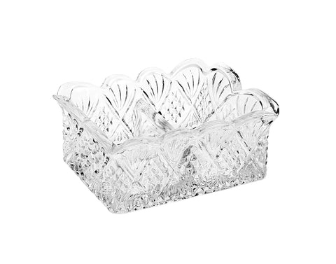 Godinger Dublin sugar packet holder—elegant glass design for refined coffee service