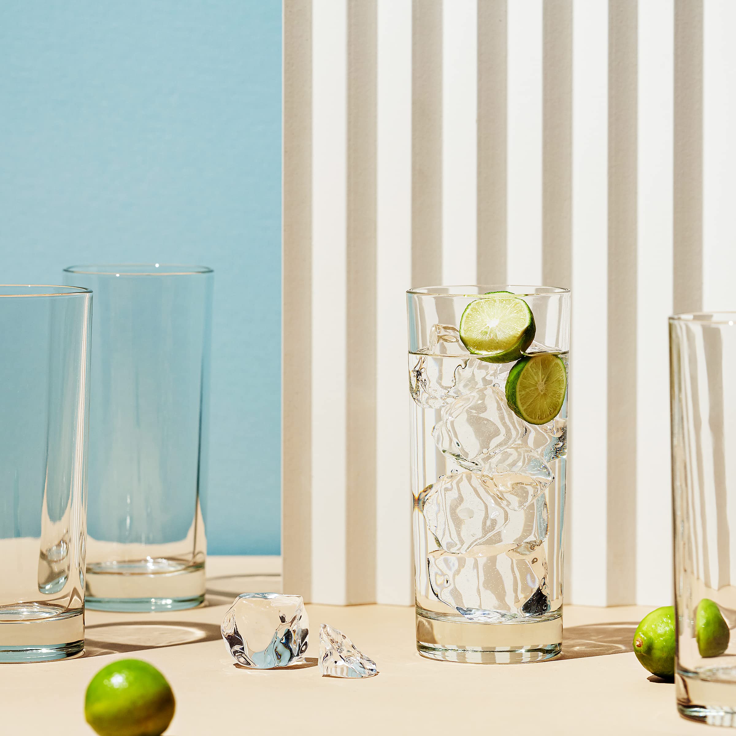 Godinger highball glass gift-ready set for holidays and celebrations.