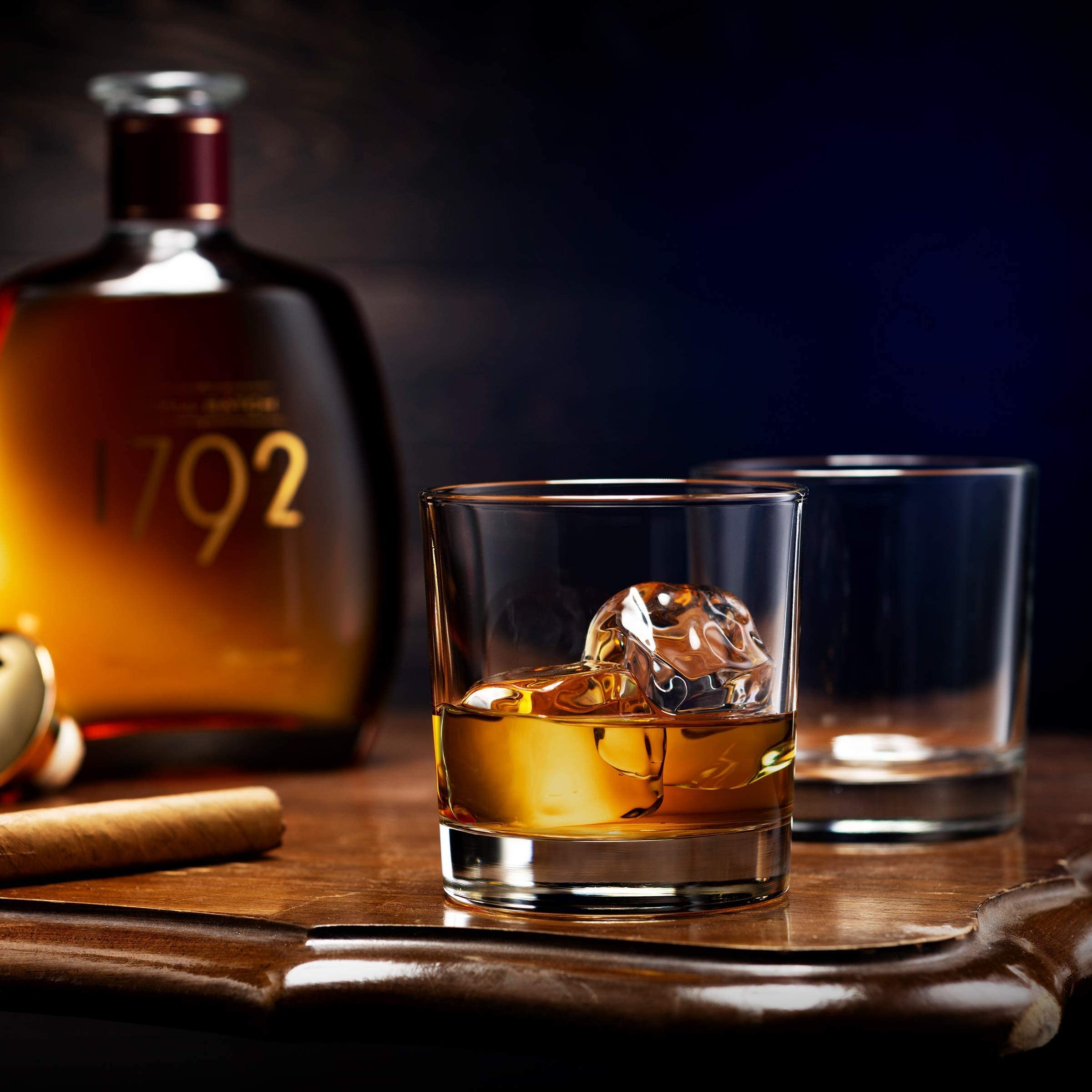 Godinger old fashioned glasses with contemporary, sleek design for decor.