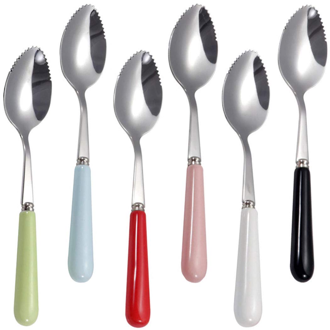 Goeielewe grapefruit spoon with multicolor ceramic handle for easy fruit prep