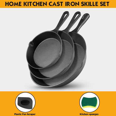 Goeszooin 10-inch cast iron skillet versatile for roasting and braising.