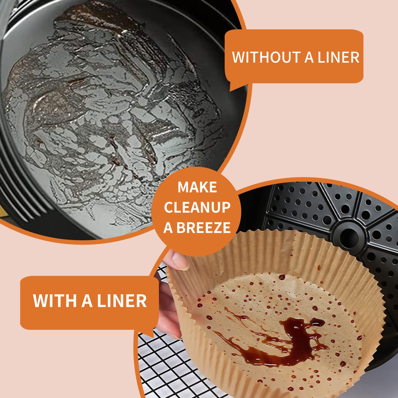 GOFFUGT liner with 1.8-inch edge protects fryer sides