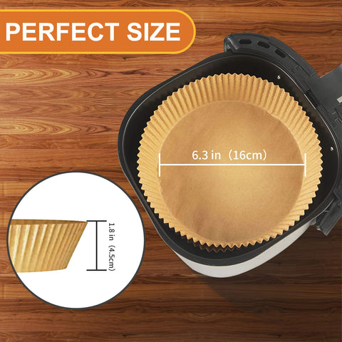GOFFUGT air fryer liner in use prevents sticking for easy cleanup