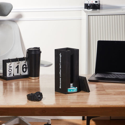 Bottom-dispense feature of GoFika ZYN can holder for smooth can retrieval