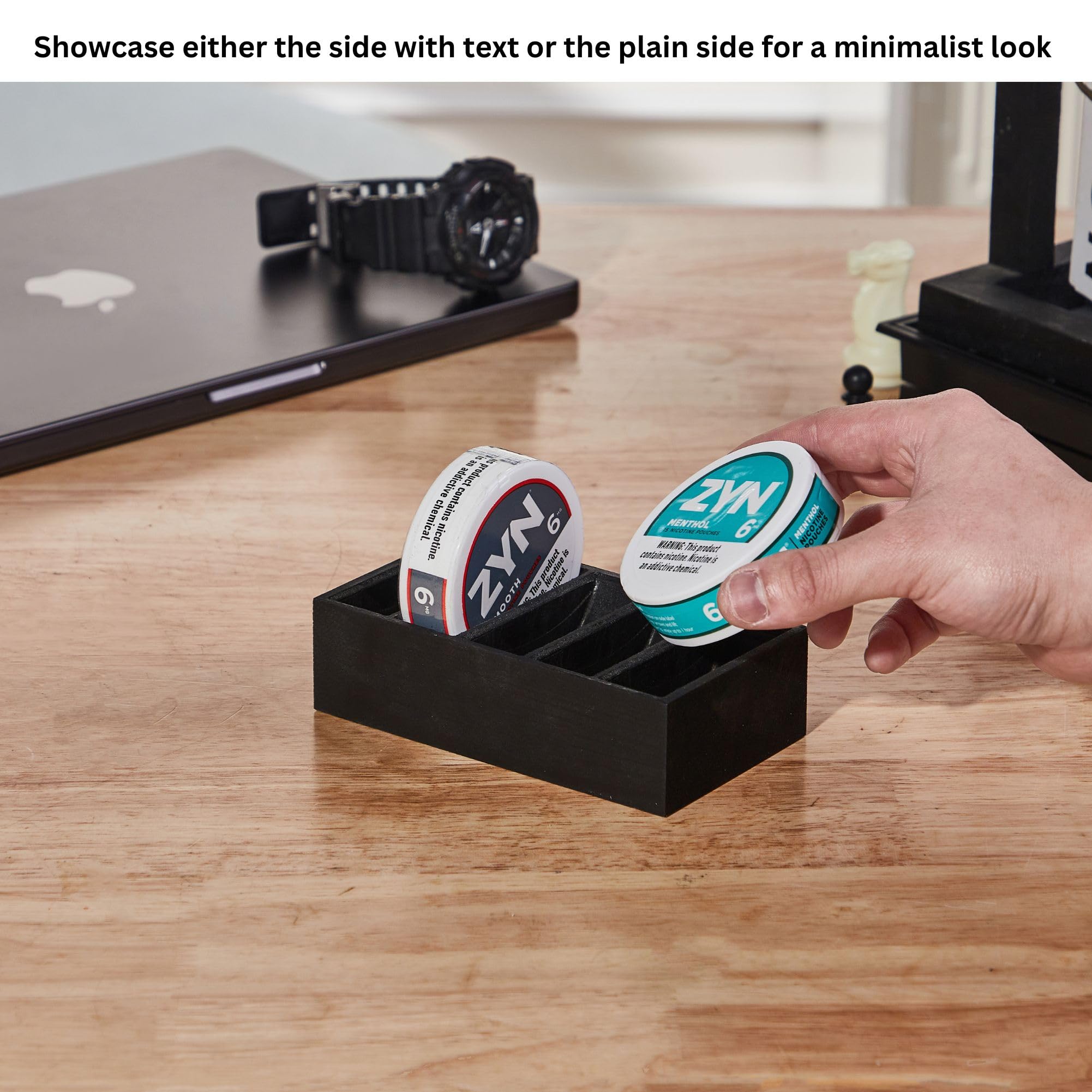 GoFika Zyn Holder securely stores five pouches for tidy workspace