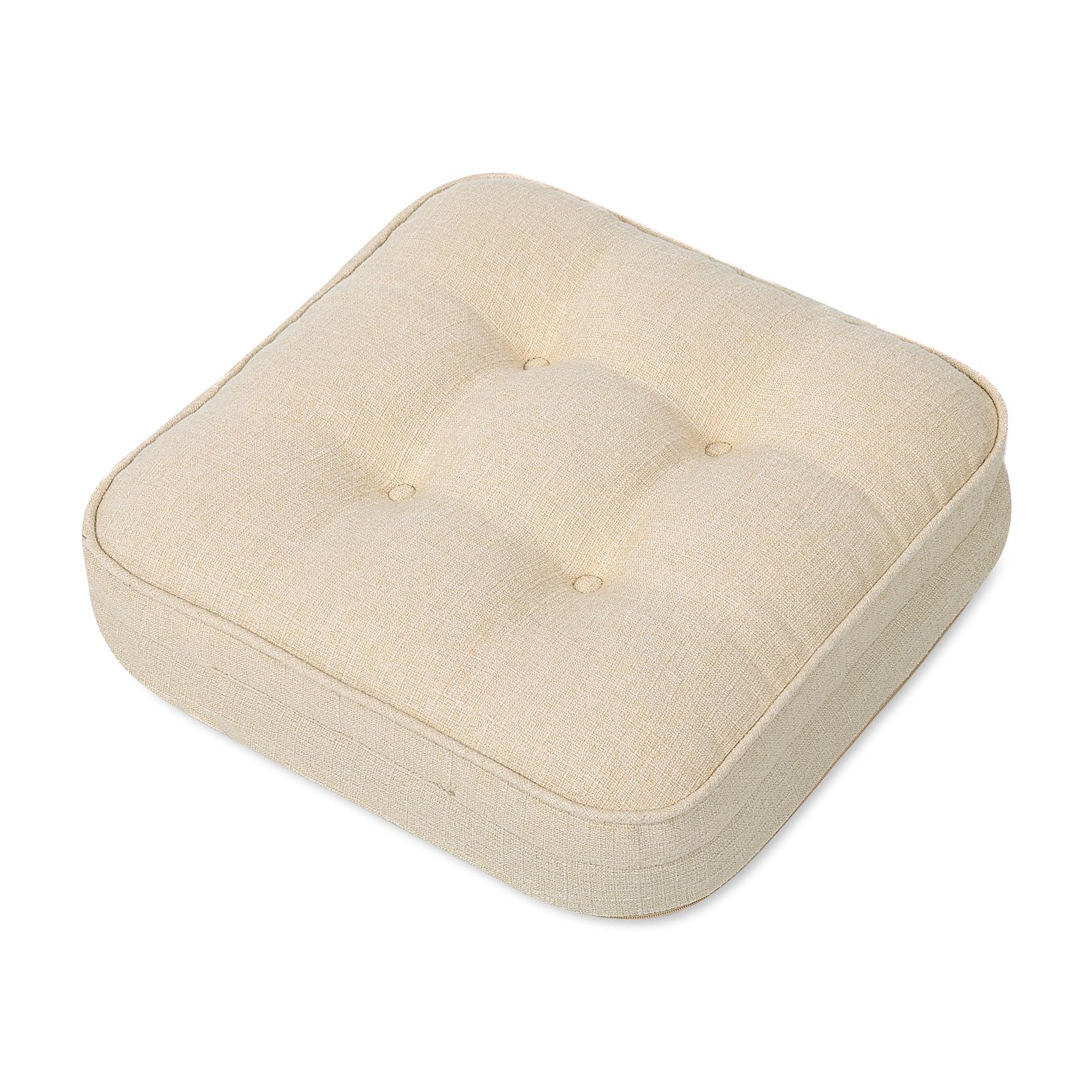 GOFORIT chair cushions top view shows plush shredded memory foam comfort.