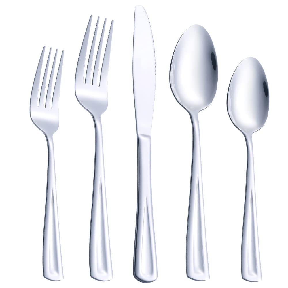 GoGeiLi 30-piece flatware set with mirror finish for everyday dining elegance