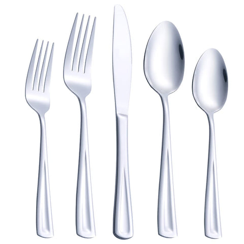 GoGeiLi 30-piece flatware set with mirror finish for everyday dining elegance