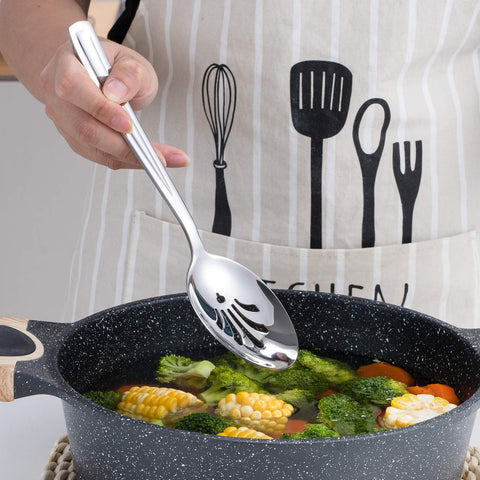 GoGeiLi butter knife in view, comfortable wide handle for spreading and serving.