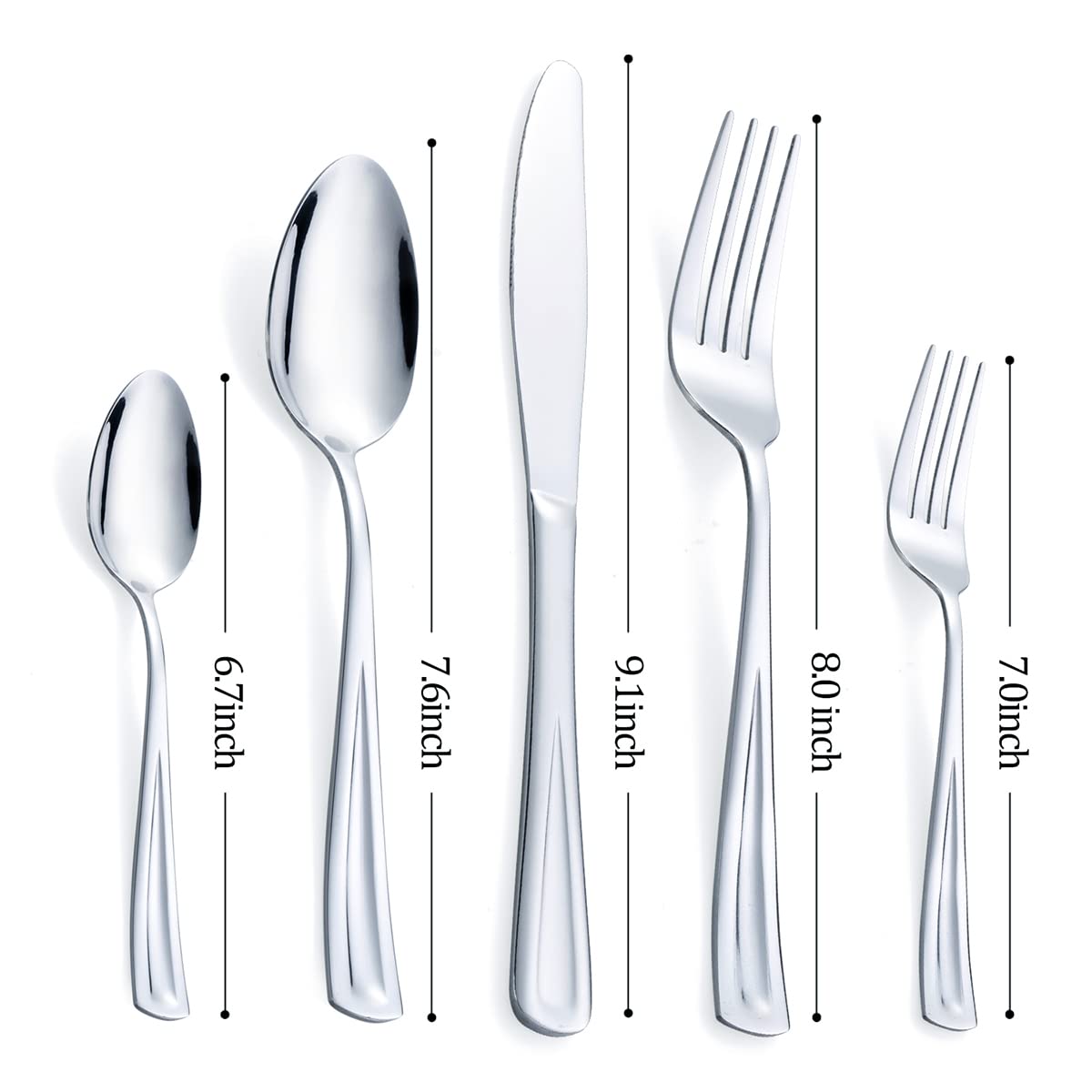 GoGeiLi dinner spoons with smooth mirror polish for frequent use