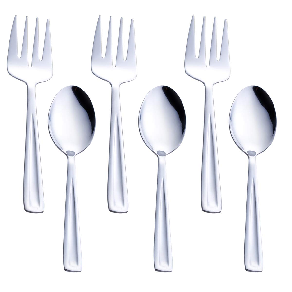 GoGeiLi serving spoon in polished stainless steel, ideal for soups and curries.