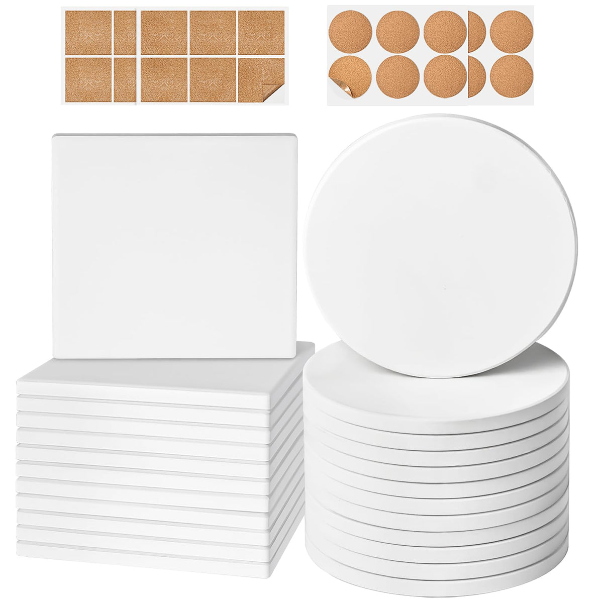 GOH DODD round blank ceramic coaster tile ready for personalized art projects
