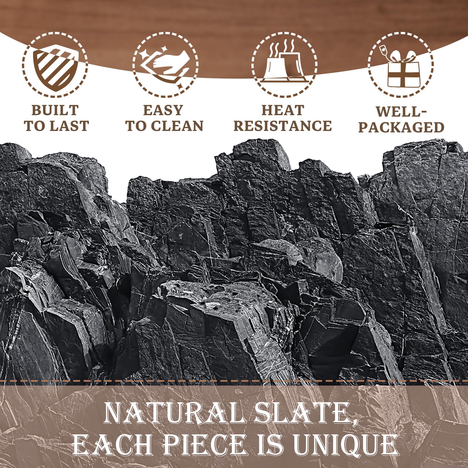 GOH DODD slate coaster engraving area ready for personalization