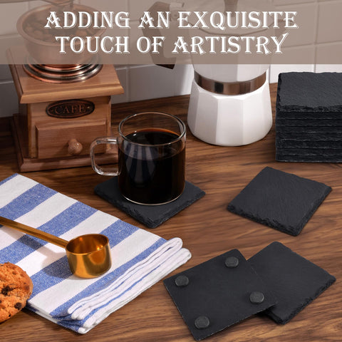 GOH DODD slate coaster set display on table
