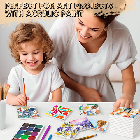 GOH DODD square blank ceramic coaster tile ideal for DIY designs and gifts