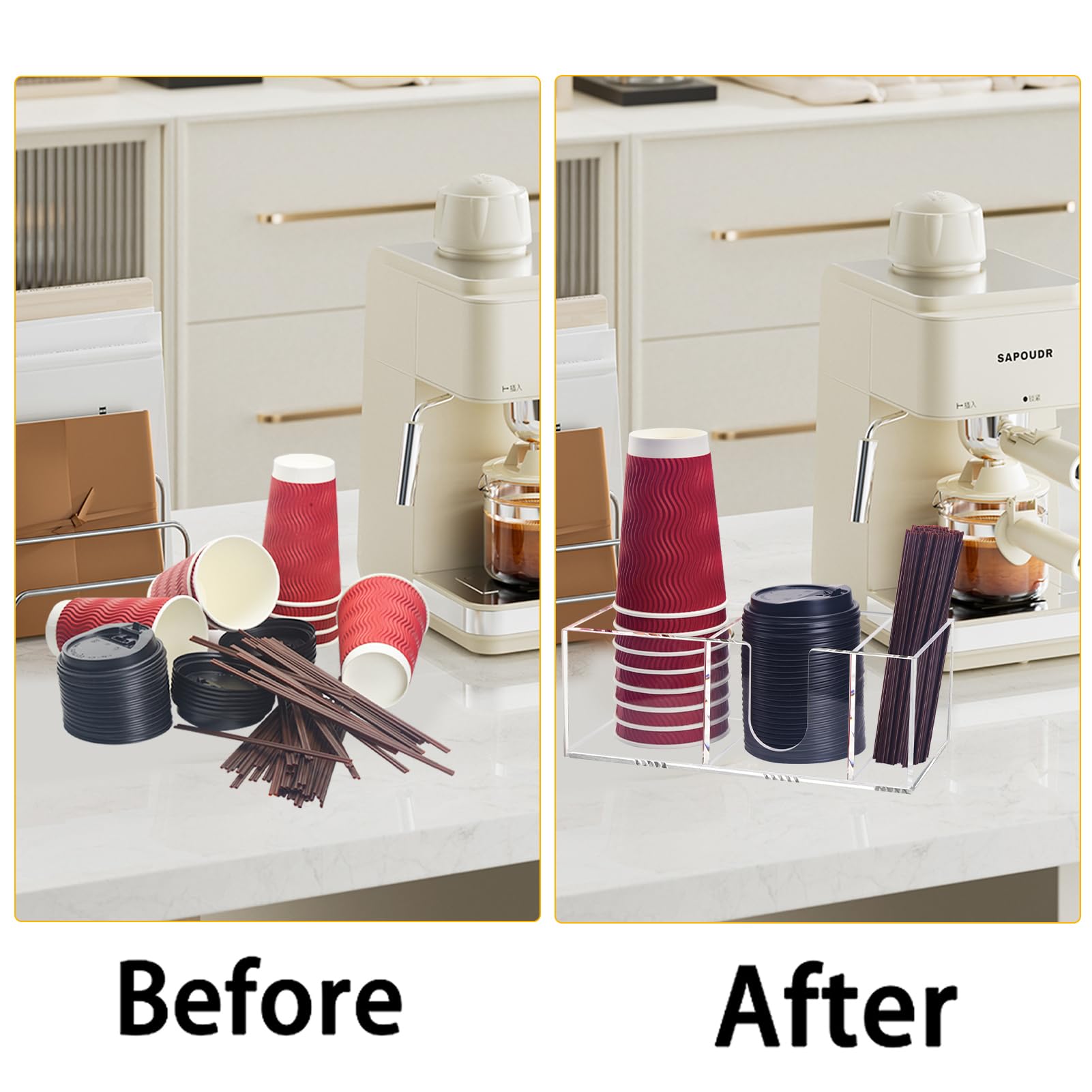 Goindy slip-resistant base with silicone pads protects counters and prevents sliding.