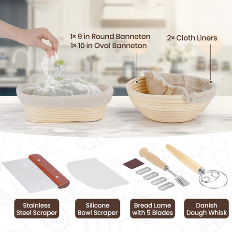 GOKALL sourdough starter kit with tools for home baking