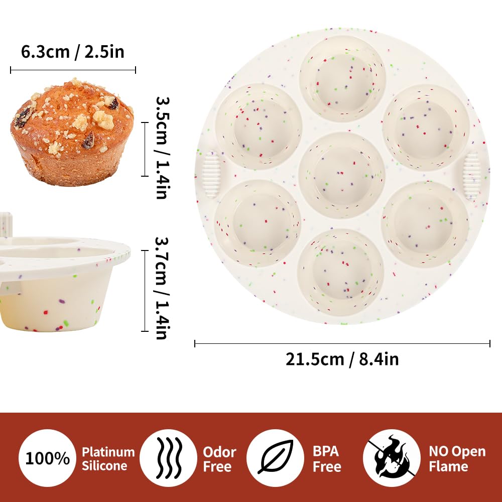 GOKCEN's egg bite mold with lid enables secure storage and simple release.