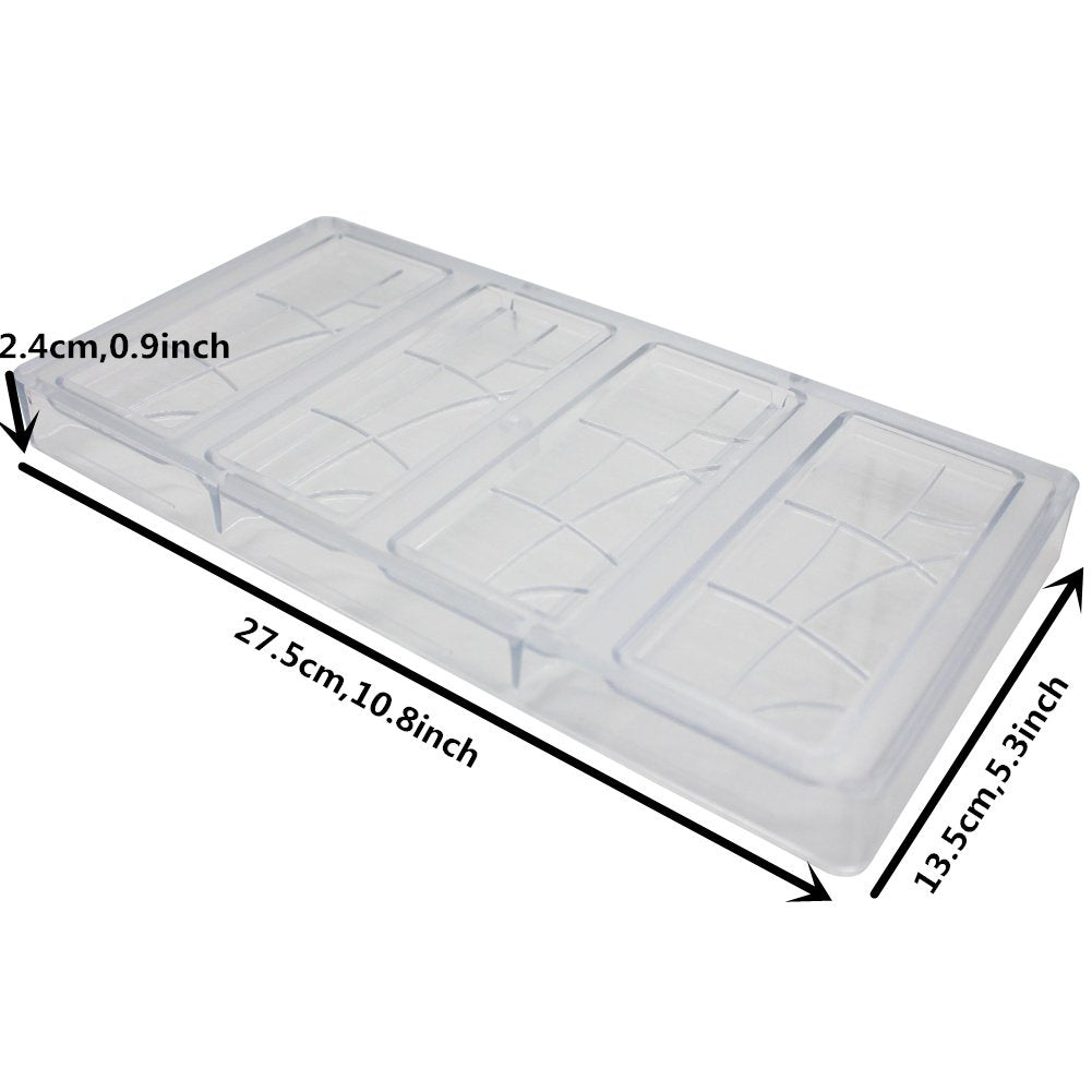Goldbaking plain bar mold with chocolate bars ready to chill