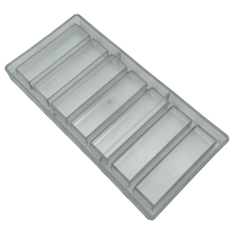 Goldbaking precise rectangle cavities producing clean edges and polished presentation