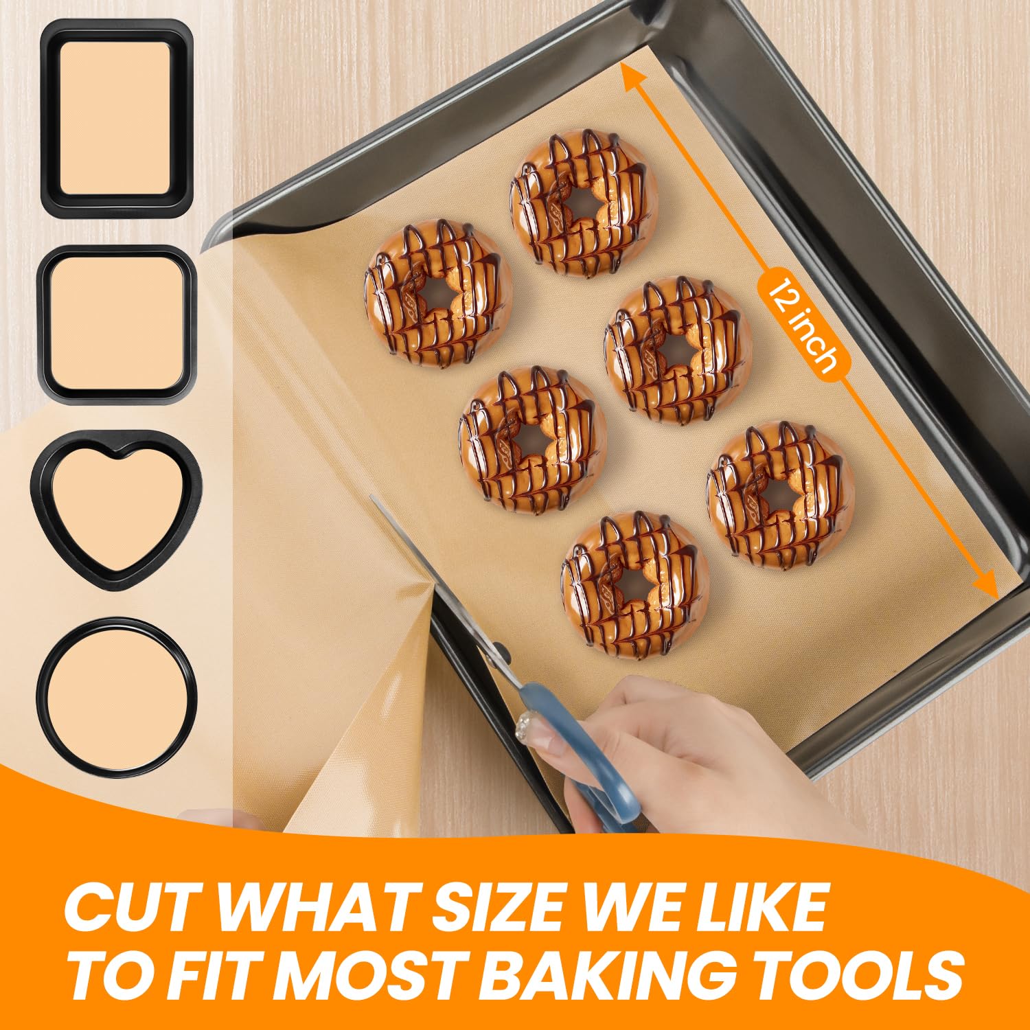 Goldeer multiuse dough mat suitable for rolling and shaping pastries.