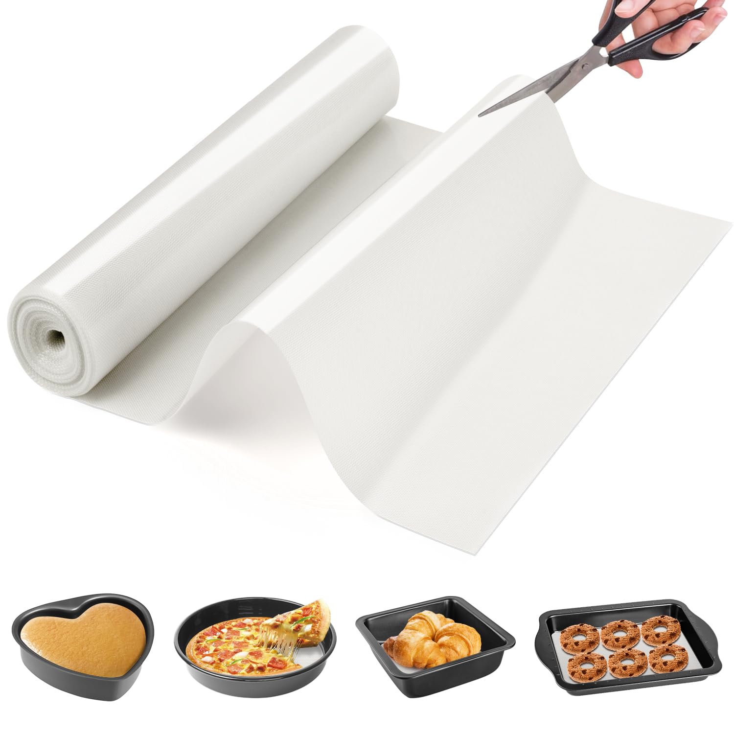 Goldeer silicone baking mat roll protects countertops during high-heat baking
