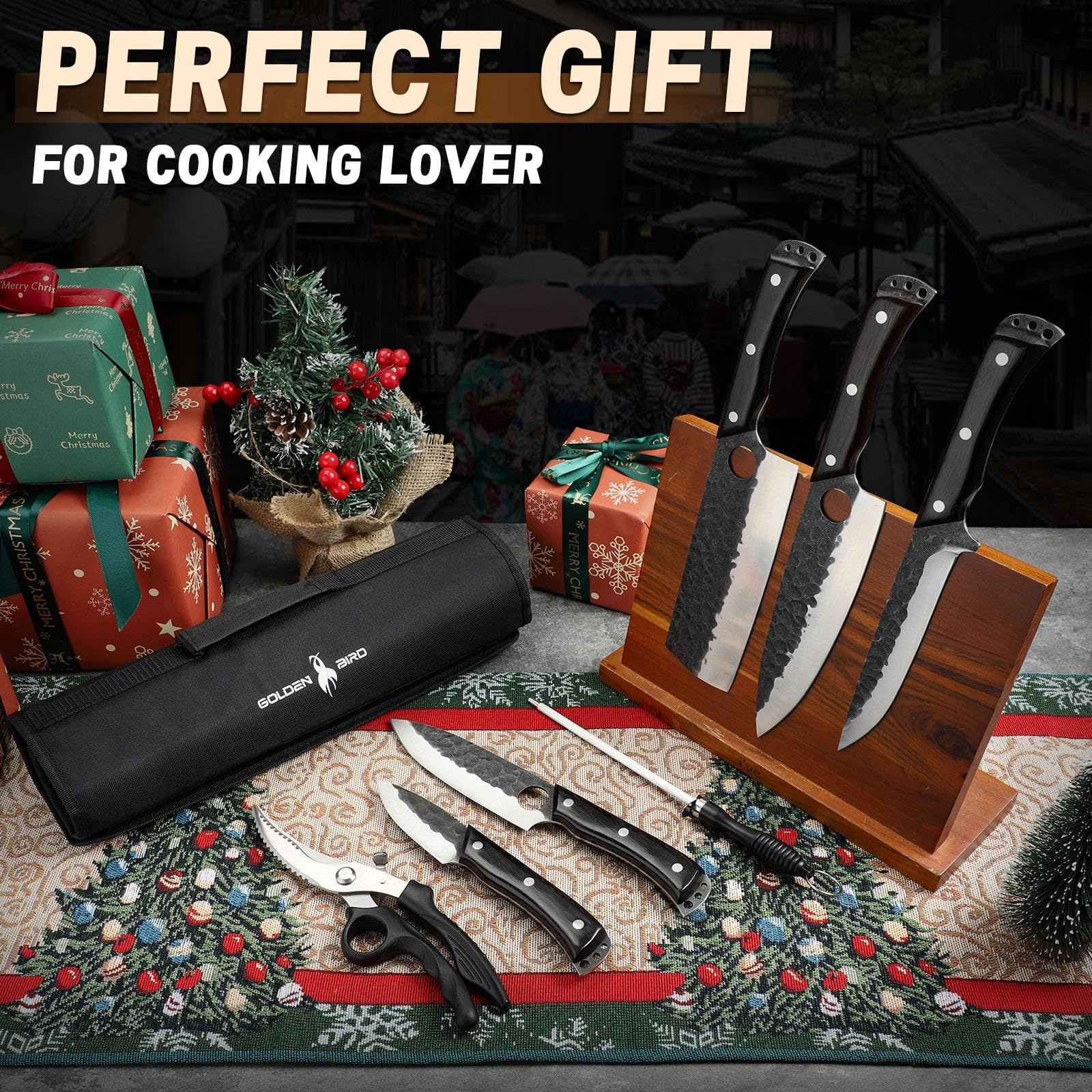 Golden Bird 7.5 inch Boning Knife for precise meat trimming.
