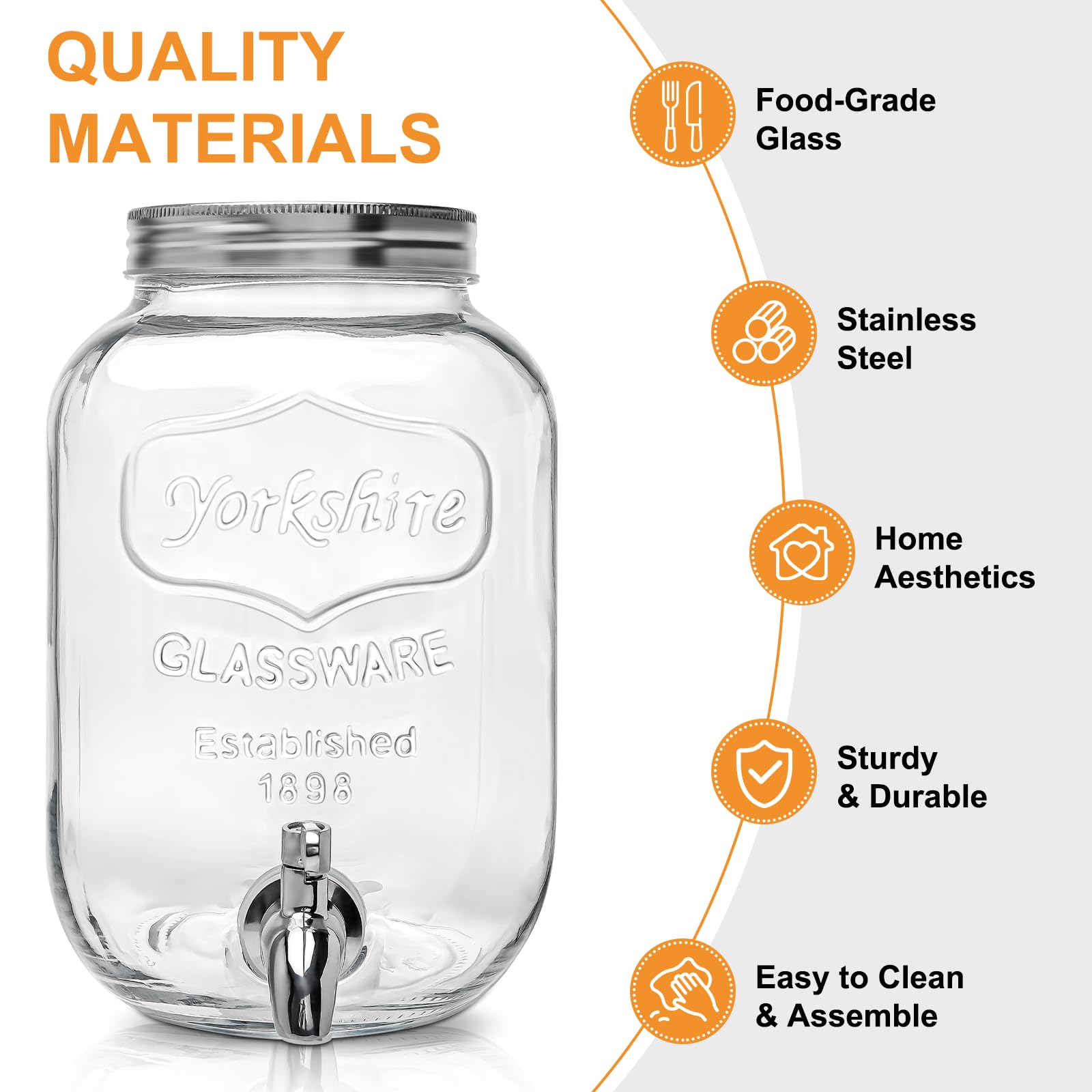 Goldfishwa glass dispenser with ice cone for cooling drinks