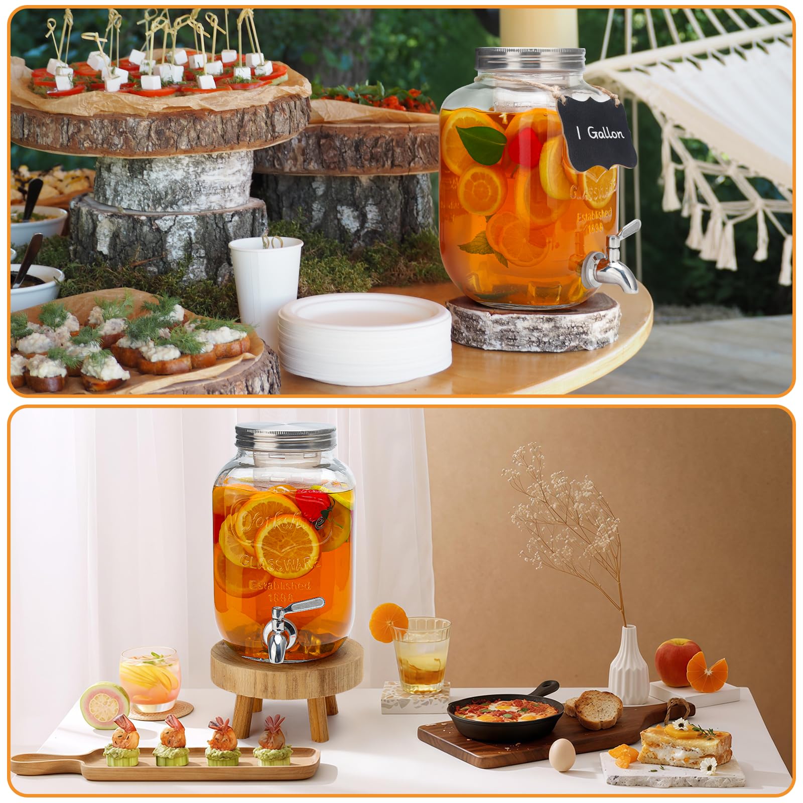 Goldfishwa lemonade dispenser ideal for weddings and gatherings