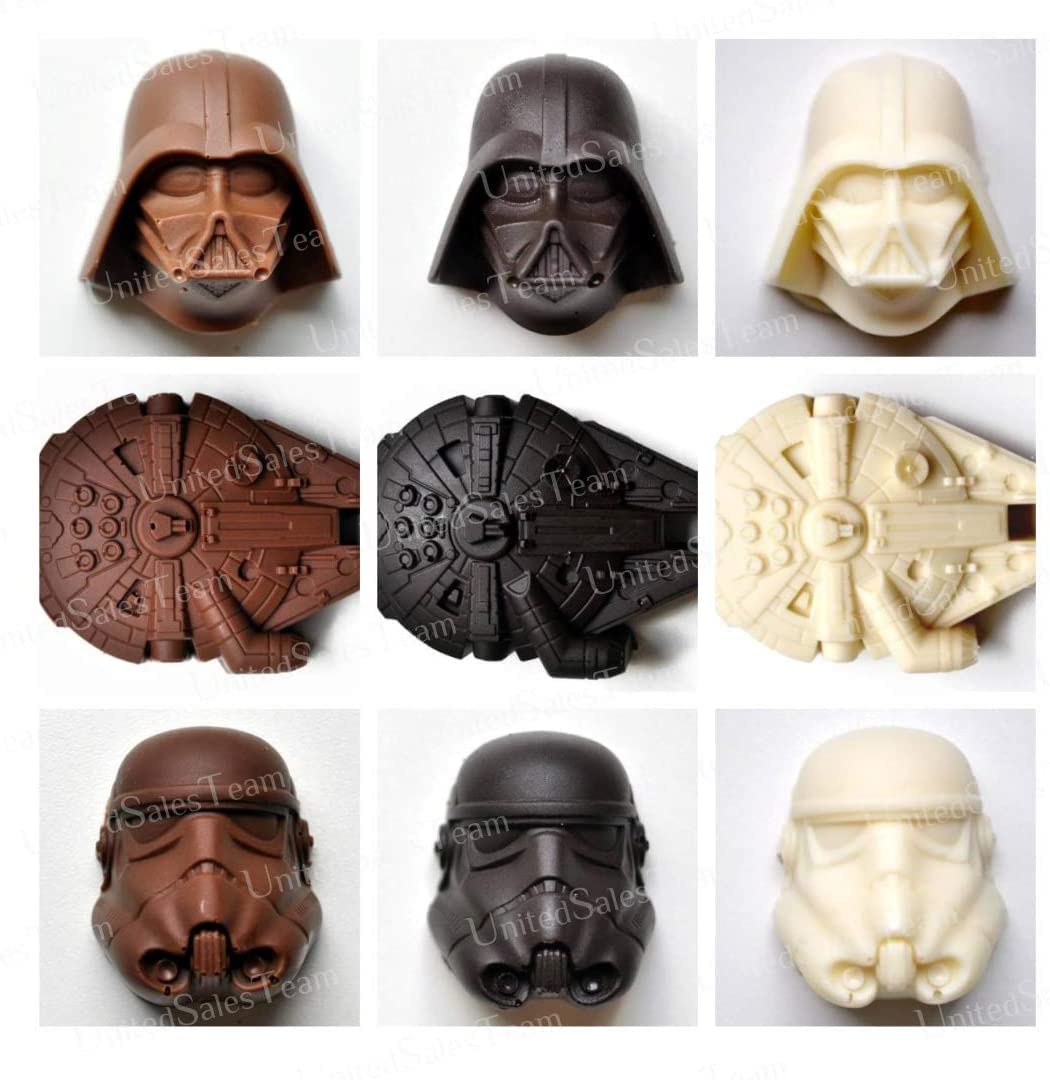 Gold INKU Darth Vader silicone mold ideal for themed treats and ice cubes.