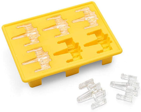 Gold INKU Millennium Falcon mold versatile for chocolates, ice, and party decor.