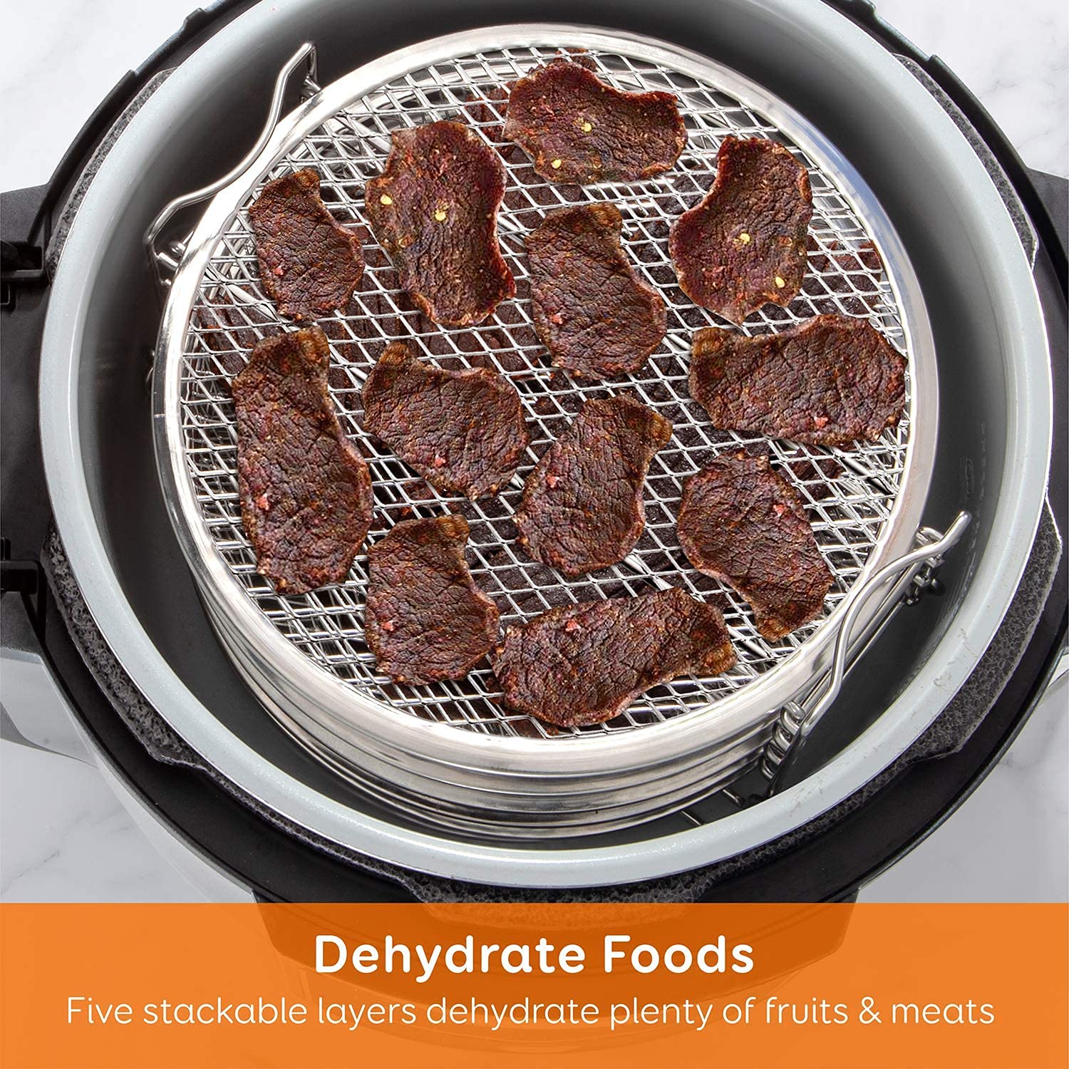 Goldlion Dehydrator Rack stackable layers enables batch drying of snacks