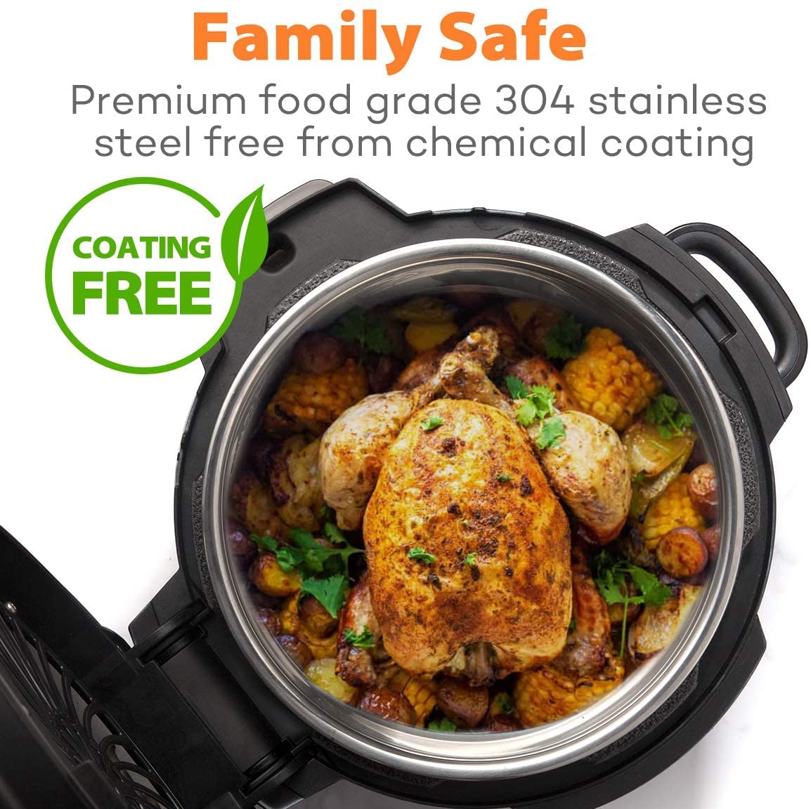 Goldlion dishwasher-safe inner pot simplifies cleanup after family meals.