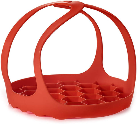 Goldlion silicone sling lifter inside pot enabling safe, hands-free lifting of bowls
