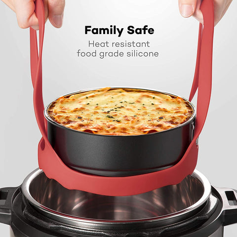 Goldlion sling lifter lifting a bowl securely for easy transfer from cooker