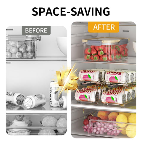 GoldOath transparent PET fridge bin lets you see cans at a glance.