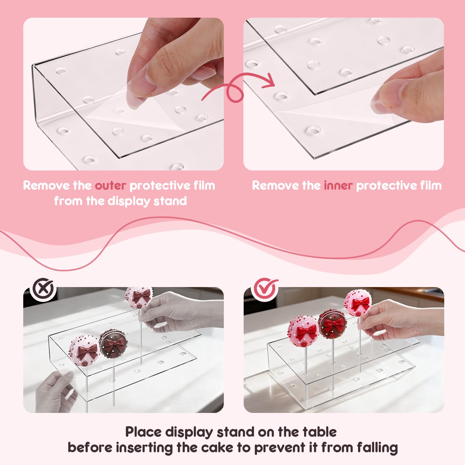 Goldusk easy-release plunger ensures smooth cake pop release.