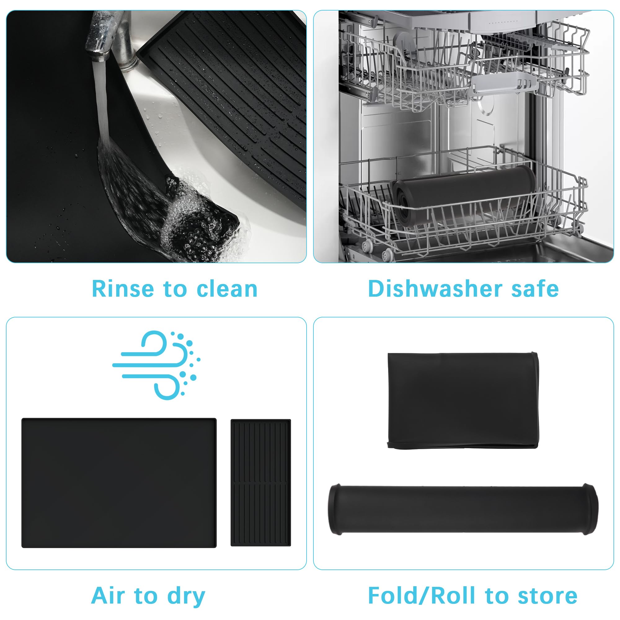 Golener mat is easy to wipe clean or dishwasher safe