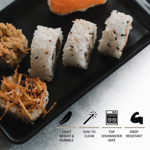 Durable Goliber melamine set is drop-resistant for everyday use