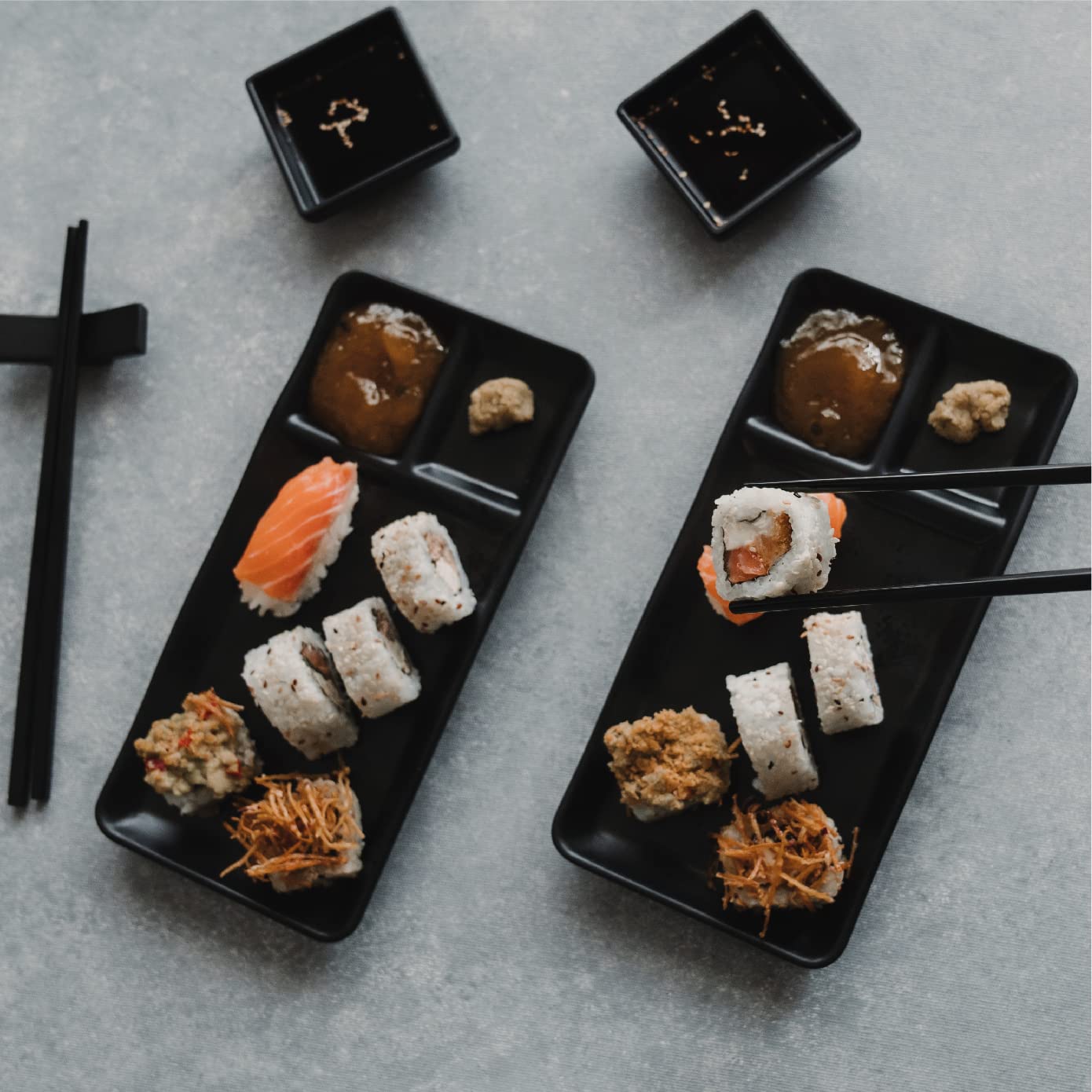 Goliber sushi set is top-rack dishwasher safe for quick cleanup