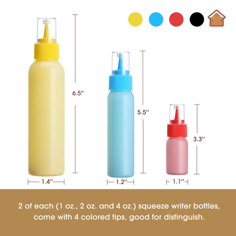 GOLOHO 2oz bottle ready to decorate larger cookies with smooth flow.