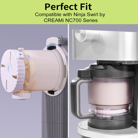 GoMaihe Ninja Swirl lid-tight-seal for odor control and spill-free freezing.