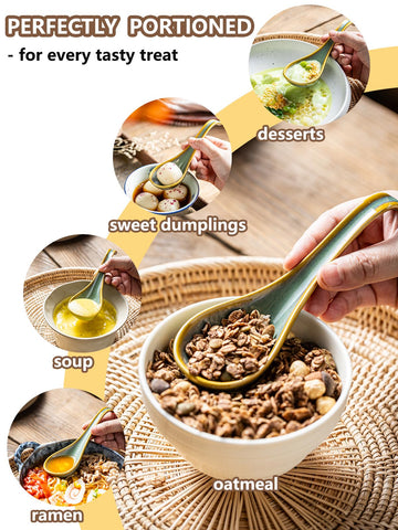Gomakren lead-free and cadmium-free ceramic spoons for safe serving