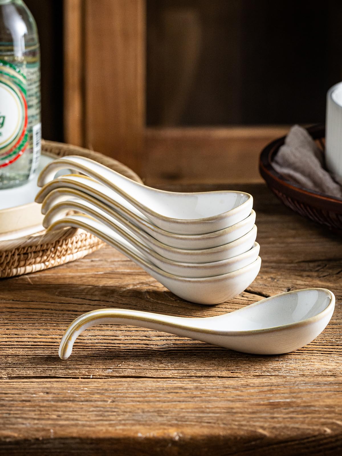 Gomakren ramen pho serving spoons for noodle bowls