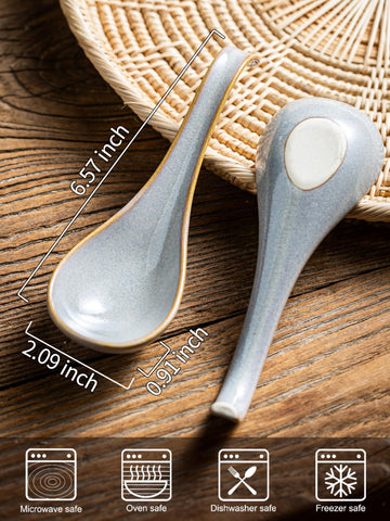 Gomakren spoons feature an ergonomic handle for comfortable use.